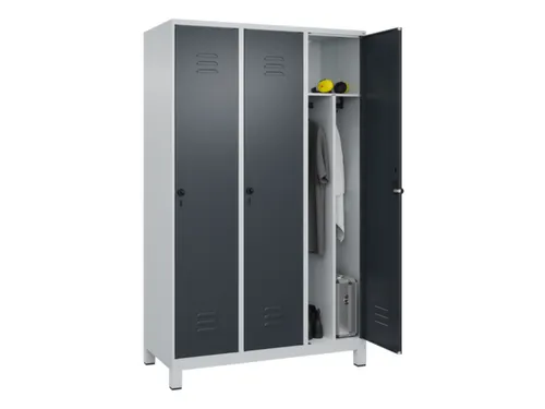 locker voor scheiding van kleding,HxBxD 1950x1200x500mm,3vak