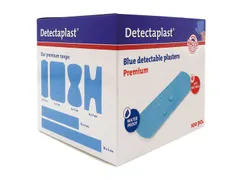 Detectaplast 8025 Pleister waterafstotend blauw 25x72mm 100 Stuks