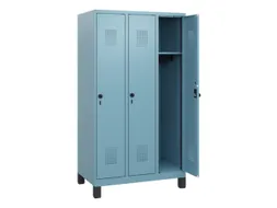 schoollocker,HxBxD 1630x900x500mm,3vak,vak B 300mm,draaigrendel,voeten
