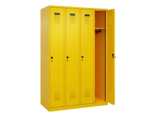 locker,HxBxD 1850x1200x500mm,4vak,vak B 300mm,draaigrendel - 2