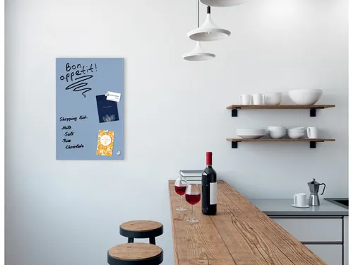 Glas-magneetbord Sigel Artverum mat pastelblauw. 600x400x15mm