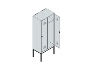 locker,HxBxD 2120x800x500mm,2vak,vak B 400mm,cil.-slot,voetonderstel - 3