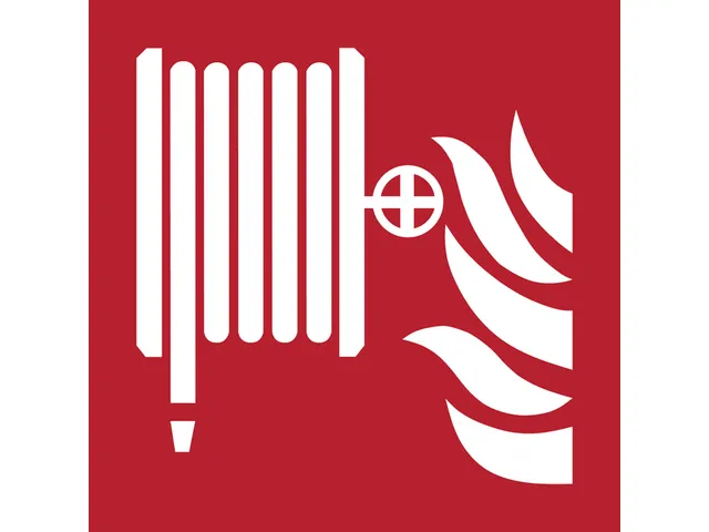 Pictogram bordje Djois Brandhaspel 200x200mm rood