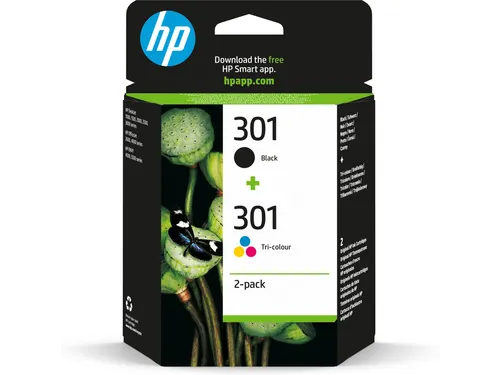 HP 301 Inktcartridges Zwart + 3 Kleuren Origineel N9J72AE