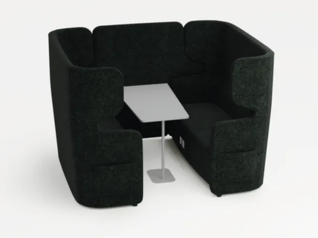 Zitgroep,2Banken,Tafel,4-Zits,Geluidabsorberend,Stof Antraciet