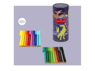 Viltstift Faber-Castell Connector Dino 20 stuks in draaiblik - 4