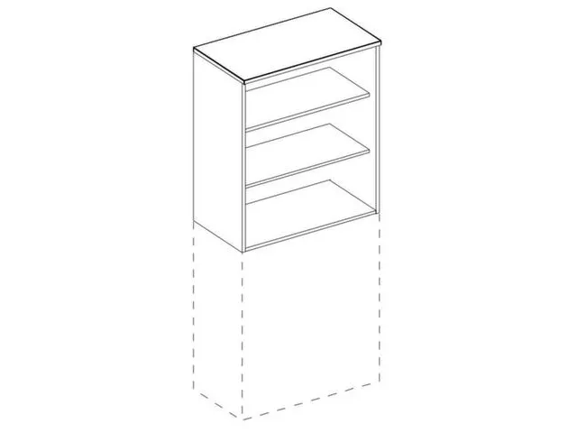 kantoorstelling,opbouwelement,HxBxD 1070x800x445mm,NE-esdoorn