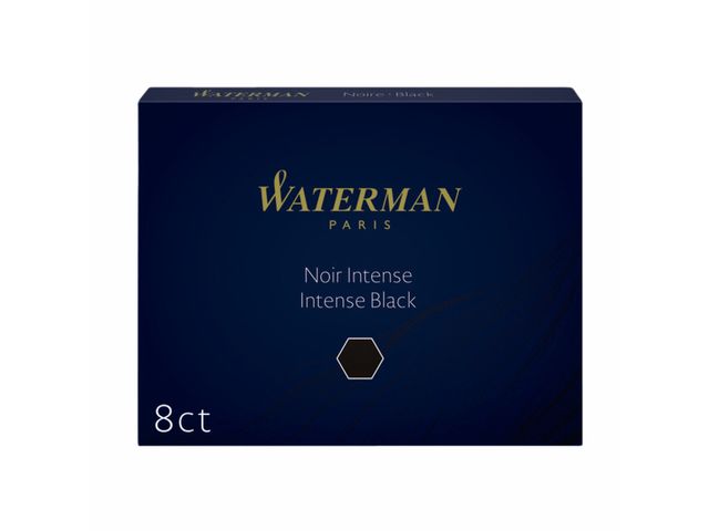 Inktpatroon Waterman nr23 lang zwart | VulpennenShop.nl
