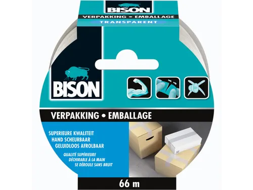 Verpakkkingstape, Ft 50 Mm X 66 M, Transparant
