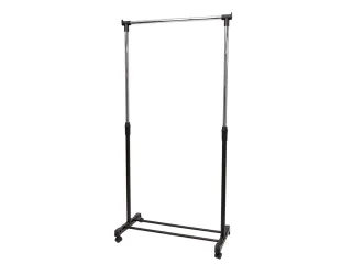 JACK verrijdbaar kledingrek 82 x 42 x 103 cm zwart / chroom - 1