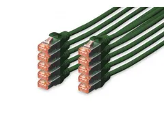 CAT 6 S-FTP patchkabel Cu LSZH AWG 27/7 Lengte 5m 10 stuks Groen