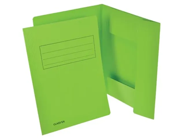 Dossiermap 3 Kleppen Groen A4 250 Gram