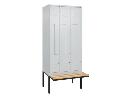 Z-garderobekast,HxBxD 2120x900x815mm,6vak,vak B 300mm,cil.-slot