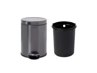 Ronde Step-On Pedaalemmer 6 liter Metallic grafiet - 7