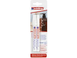 Viltstift edding 751 lakmarker rond 1-2mm blister à 2 stuks wit