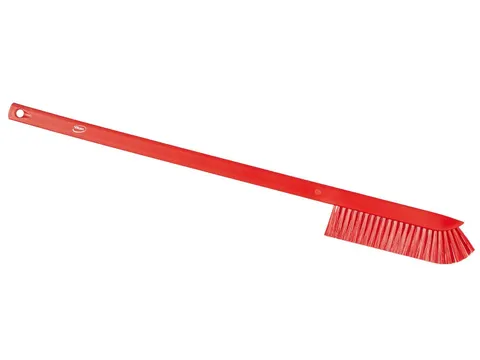 Vikan Hygiene precisieborstel lange steel 600mm medium vezels Rood
