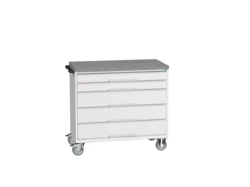 gereedschapswagen 980x1050x600mm linoleum 5 laden RAL7035+RAL7035
