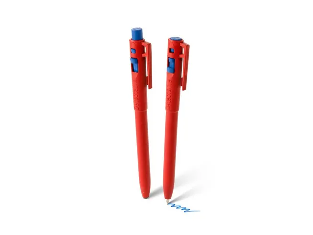 Trace-It Pen met clip rood blauwe inkt detecteerbaar 10 stuks