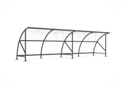 overdekte fietsenstalling,HxBxD 2290x8250x2180mm,wanden acrylglas