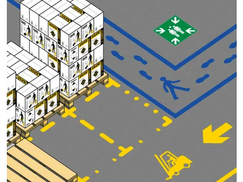 Sjablonenset,Standplaatsmarkering,V. Vloermarkeerapparaat