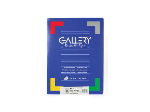 Gallery Witte Etiketten 38.1x21.2 mm Ronde Hoeken | EtiketWinkel.nl