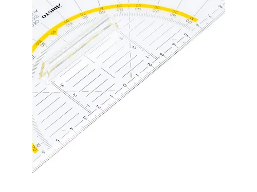 Geodriehoek Aristo 1555/2 225mm met greep transparant