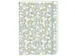 Notitieboek witte bloemen A5 lijn 92 pagina's softcover grijs