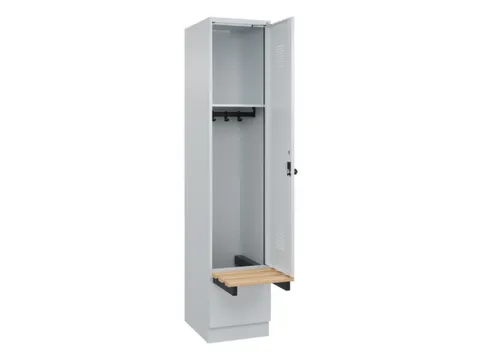 locker met bank,HxBxD 1950x400x815mm,1vak,vak B 400mm,draaigrendel