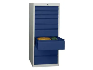 ladekast HxBxD 1200x500x600mm 9laden slot RAL7035 front RAL5010 - 2