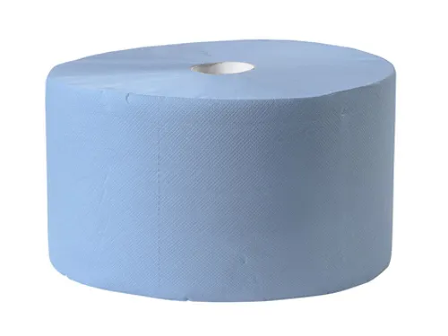 Poetsrol verlijmd blauw 2-laags 2 rol 360m