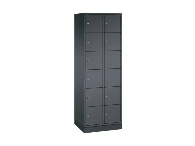 armoire multicases,HxlxP 1950x620x500mm,2x6compartiments,serr.cyl.