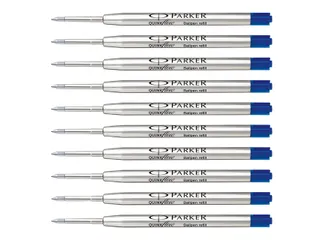 Balpenvulling Parker Quinkflow medium blauw blister à 10 stuks - 3