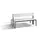 omkleedbank,HxLxD 796x1500x760mm,HPL wit,frame staal RAL7021,leuning
