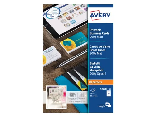 Visitekaart Avery C32011-10 85x54mm 200gr 100 stuks