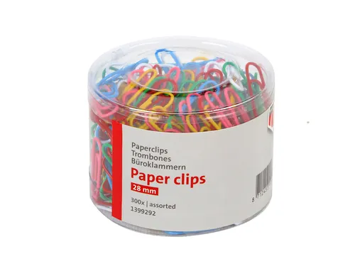 Paperclip Quantore 28mm 300 stuks assorti