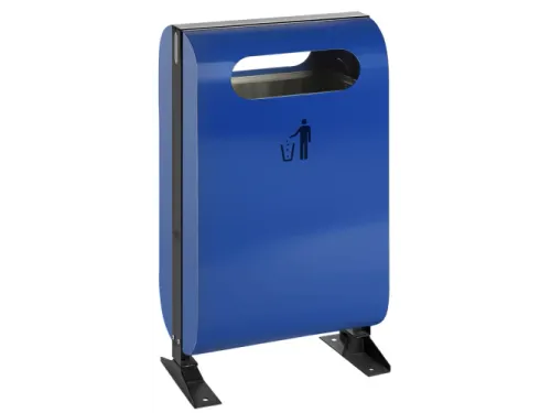 Buitenafvalbak op voet 45 liter Blauw