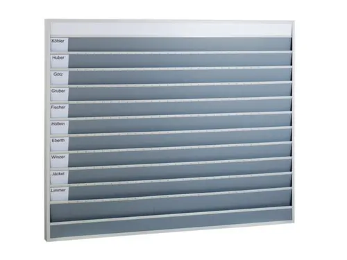 Werkplaats-/Opdrachtplanner Kunststof Profiel 918x1575mm 6 Rijen