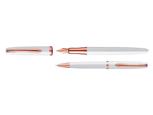 Schrijfset Pelikan Jazz Noble Elegance K36+P36 medium ivoorwit