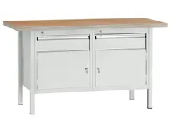 werkbank,HxBxD 840x1500x700mm,onderstel RAL5010,fronten RAL5010