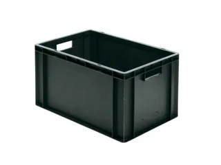 Euronorm-stapelbak 61l 320x600x400mm Wanden/bodem Gesloten Grijs - 2