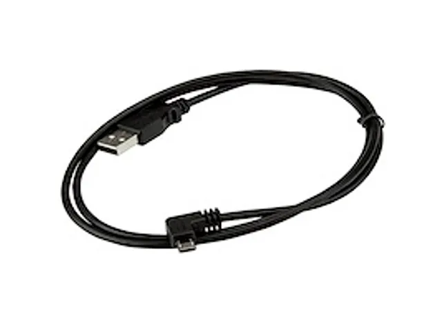 1m Micro-USB oplaad en sync kabel M/M haaks naar rechts