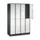 Dubbeldekse garderobekast,RAL 7021/RAL 7035,HxBxD 1950x1220x500mm