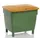 Zoutbak 210l 775x 790x 605mm Hdpe Groen Deksel Oranje