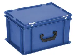 Euronorm Koffer Hxlxb 230x400x300mm 21l 1 Handgreep Blauw