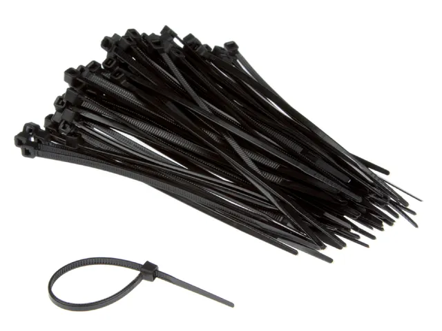 Kabelbinders IEZZY nylon 2.5x100mm D 20.5mm zwart 100 stuks