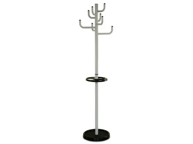 staande kapstok,HxØ 1800x450mm,8jashaken,parapluhouder/druppelvanger