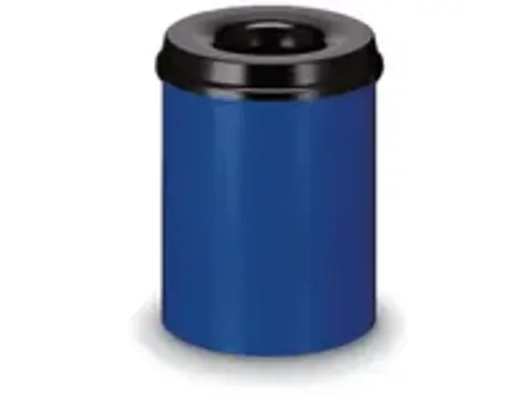 OUTLET prullenmand zelfblussend 20l HxØ 426x260mm kop zwart romp staa