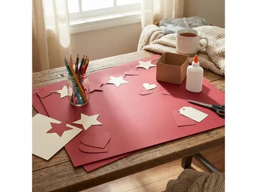 Fotokarton Kangaro 50x70cm 300gr donkerrood pak 25 vel