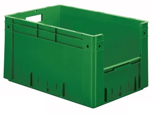 Euronorm Stapelkrat Groen 320x600x400mm 60l Gesloten Grijpopening