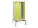 locker met bank,voor scheiding van kleding,HxBxD 2120x900x815mm,3vak